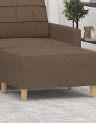 vidaXL Табуретка кафяв 70x55x41 см плат