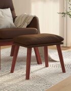 vidaXL Табуретка кафява 45x295x35 см изкуствена кожа