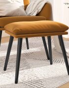 vidaXL Табуретка кафява 45x295x35 см кадифе