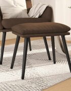 vidaXL Табуретка кафява 45x295x35 см текстил