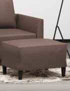 vidaXL Табуретка кафява 60x50x41 см изкуствена кожа