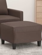 vidaXL Табуретка кафява 60x50x41 см изкуствена кожа