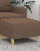 vidaXL Табуретка кафява 60x50x41 см плат