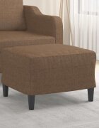 vidaXL Табуретка кафява 60x50x41 см плат