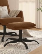 vidaXL Табуретка кафява 60x60x36 см плат микрофибър