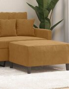 vidaXL Табуретка кафява 70x55x41 см кадифе