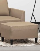 vidaXL Табуретка капучино 60x50x41 см изкуствена кожа