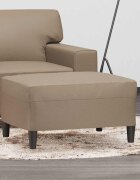 vidaXL Табуретка капучино 70x55x41 см изкуствена кожа
