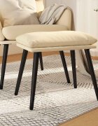 vidaXL Табуретка кремава 45x295x35 см текстил