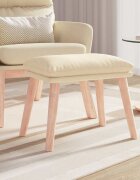 vidaXL Табуретка кремава 45x295x35 см текстил