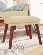 vidaXL Табуретка кремава 45x295x35 см текстил