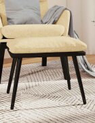 vidaXL Табуретка кремава 45x295x35 см текстил и изкуствена кожа