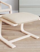 vidaXL Табуретка кремава 51x41x40 см плат