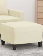vidaXL Табуретка кремава 60x50x41 см изкуствена кожа