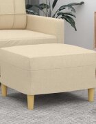 vidaXL Табуретка кремава 60x50x41 см плат