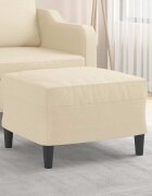 vidaXL Табуретка кремава 60x50x41 см плат