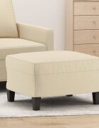 vidaXL Табуретка кремава 60x50x41 см плат