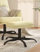 vidaXL Табуретка кремава 60x60x36 см изкуствена кожа