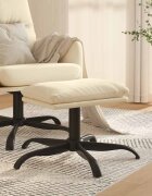 vidaXL Табуретка кремава 60x60x36 см плат