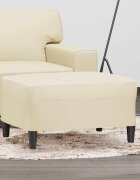 vidaXL Табуретка кремава 70x55x41 см изкуствена кожа