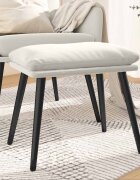 vidaXL Табуретка кремавобяла 45x295x35 см кадифе