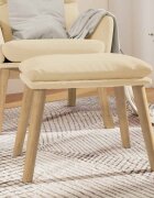vidaXL Табуретка кремавобяла 45x295x35 см кадифе
