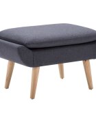 vidaXL Табуретка платнена тапицерия 73x43x42 см тъмносива