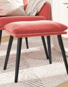 vidaXL Табуретка розова 45x295x35 см кадифе