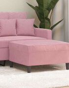 vidaXL Табуретка розова 70x55x41 см кадифе