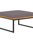 vidaXL Табуретка с възглавница 66x66x36 см акация масив тъмносиво