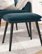 vidaXL Табуретка синя 45x295x35 см кадифе