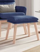 vidaXL Табуретка синя 45x295x35 см текстил