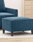 vidaXL Табуретка синя 60x50x41 см кадифе