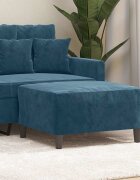 vidaXL Табуретка синя 70x55x41 см кадифе