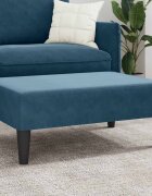 vidaXL Табуретка синя 77x55x31 см кадифе