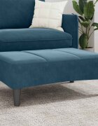 vidaXL Табуретка синя 77x55x31 см кадифе