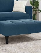 vidaXL Табуретка синя 77x55x31 см кадифе