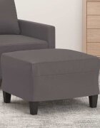vidaXL Табуретка сива 60x50x41 см изкуствена кожа