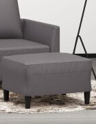 vidaXL Табуретка сива 60x50x41 см изкуствена кожа