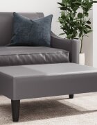 vidaXL Табуретка сива 77x55x31 см изкуствена кожа