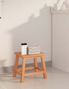 vidaXL Табуретка стълба 29x225x255 см масивна орехова дървесина