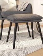 vidaXL Табуретка светлосива 45x295x35 см текстил