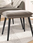 vidaXL Табуретка светлосива 45x295x35 см текстил