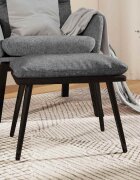 vidaXL Табуретка светлосива 45x295x35 см текстил и изкуствена кожа