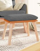 vidaXL Табуретка светлосива 45x295x35 см текстил и изкуствена кожа