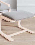 vidaXL Табуретка светлосива 51x41x40 см текстил