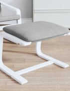 vidaXL Табуретка светлосива 51x41x40 см текстил