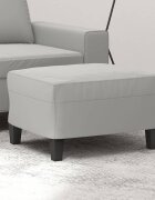 vidaXL Табуретка светлосива 60x50x41 см плат микрофибър