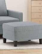 vidaXL Табуретка светлосива 60x50x41 см текстил