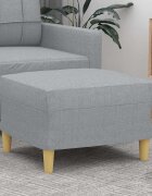vidaXL Табуретка светлосива 60x50x41 см текстил